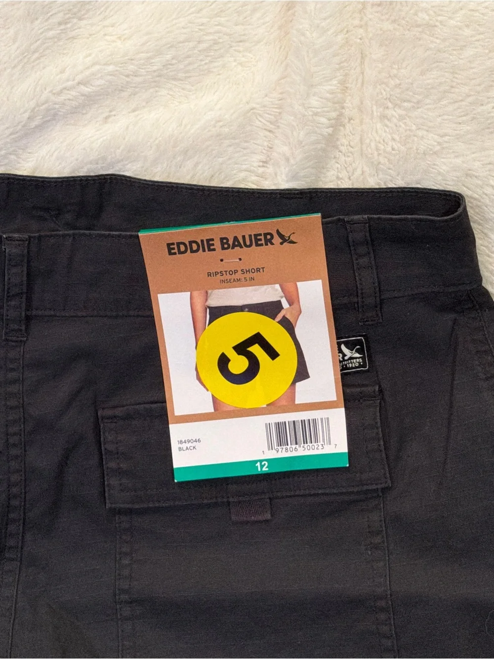 Eddie Bauer Black Flat-Front Performance Shorts